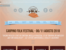 Tablet Screenshot of carpinofolkfestival.com